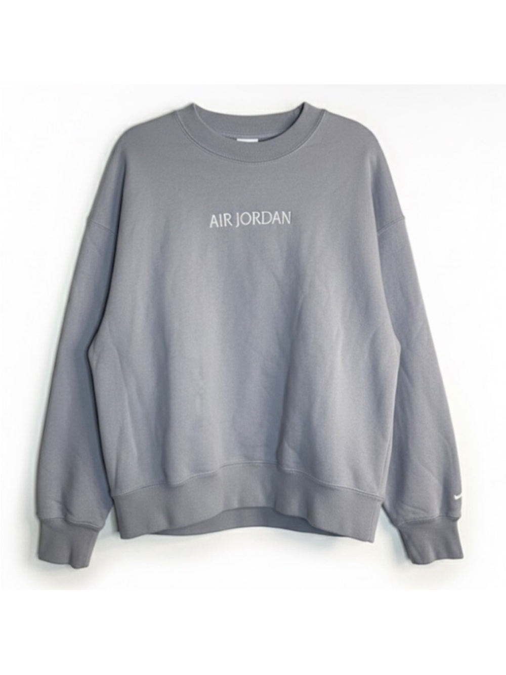 Nike Air Jordan Oversized Flight Fleece Crewneck Sweatshirt Lavender Grey M